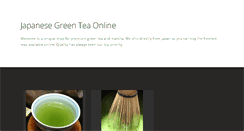 Desktop Screenshot of japanesegreenteaonline.com